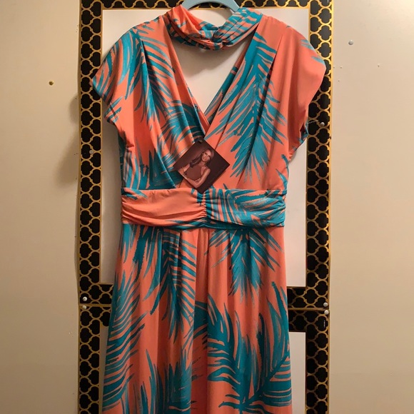 IMAN Dresses & Skirts - IMAN DRESS, MAXI,  W/HEAD WRAP, SIZE LARGE